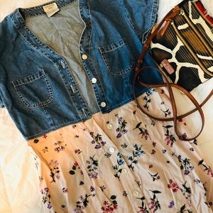 VINTAGE Jean maxi dress